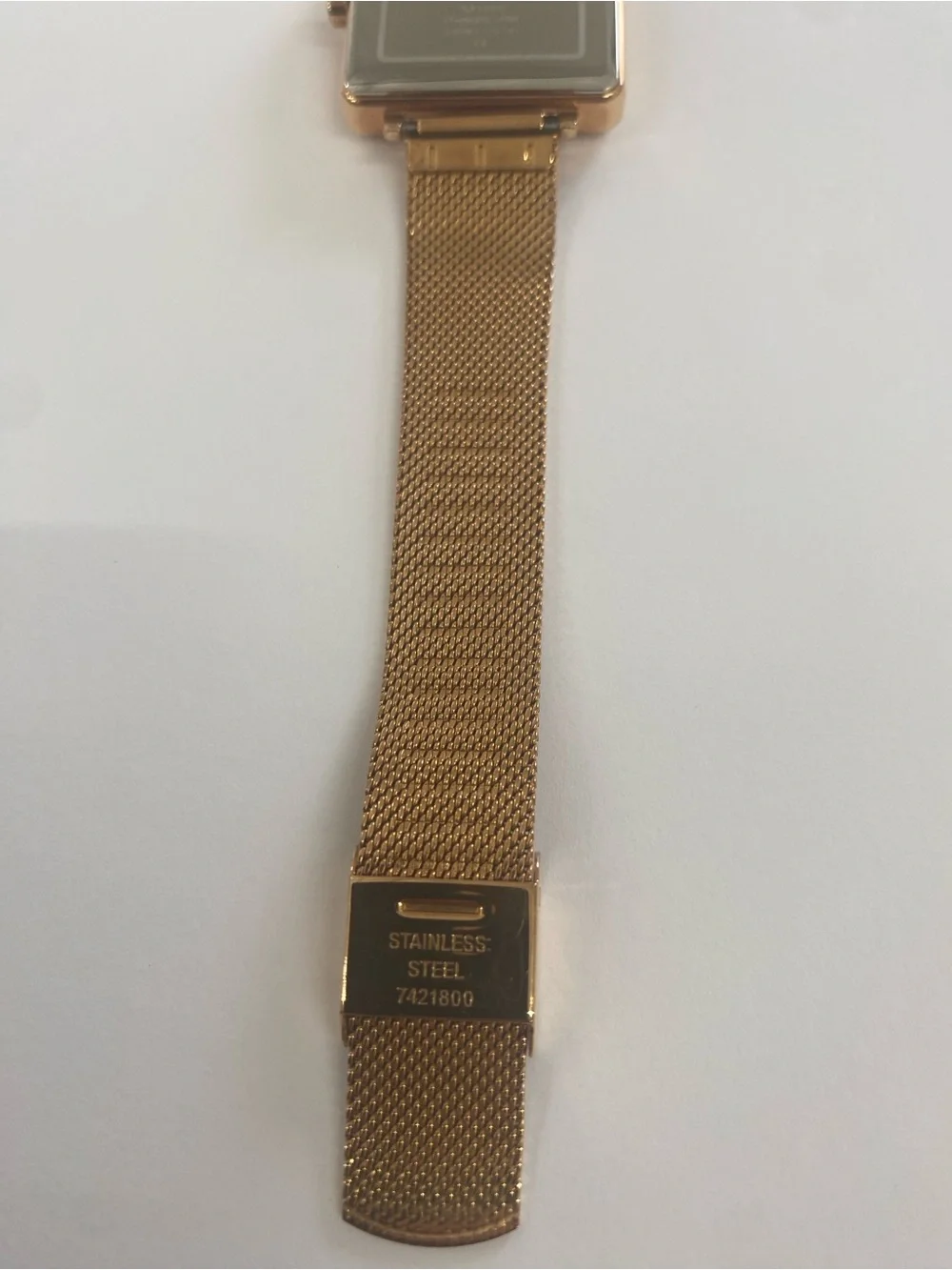 Armani Exchange  Rose Gold Mesh Strap Watch -